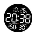 thumbnail image 4 of Luzkey Digital Wall Clock Temperature Meter Mute Remote Control Digital Alarm Clock White, 4 of 8