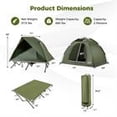 thumbnail image 5 of Barara King 2-Person Foldable Off-Ground Camping Cot Tent Combo with Sturdy Frame for Adults Outdoor Hiking Backpacking and Camping Adventure, Green, 5 of 7