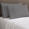 thumbnail image 4 of Color Sense 100% Cotton Percale Pillowcases – Breathable, Lightweight, Hotel-Quality - Cool & Crisp, Dark Gray, Standard, 4 of 14