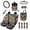 Aztec Highland Cow, variant on Taierverra Western Car Seat Covers, Aztec Highland Cow Auto Steering Wheel Cover Seat Belt Pads Key Ring 14 PCS Auto Interior Accessories Decor