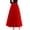 Red, variant on Women's Solid Color Tulle Skirt, High Waist A-Line Pleated Maxi Skirt, Elastic Waist Layered Mesh Skirt for Formal, Party, Wedding and Special Occasions Blackish Green A