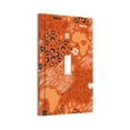 thumbnail image 2 of ZICANCN Outlet Covers Wall Plate, Orange Leopard Stripe Floral Light Switch Cover Decorative, Duplex Toggle Combo 1-Gang, 2 of 9