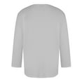 thumbnail image 2 of Camisas de Manga Larga para Hombres Imprimir Casual Cuello Redondo Blusa de Manga Corta, Camisas de Lino para Hombres, 2 of 4