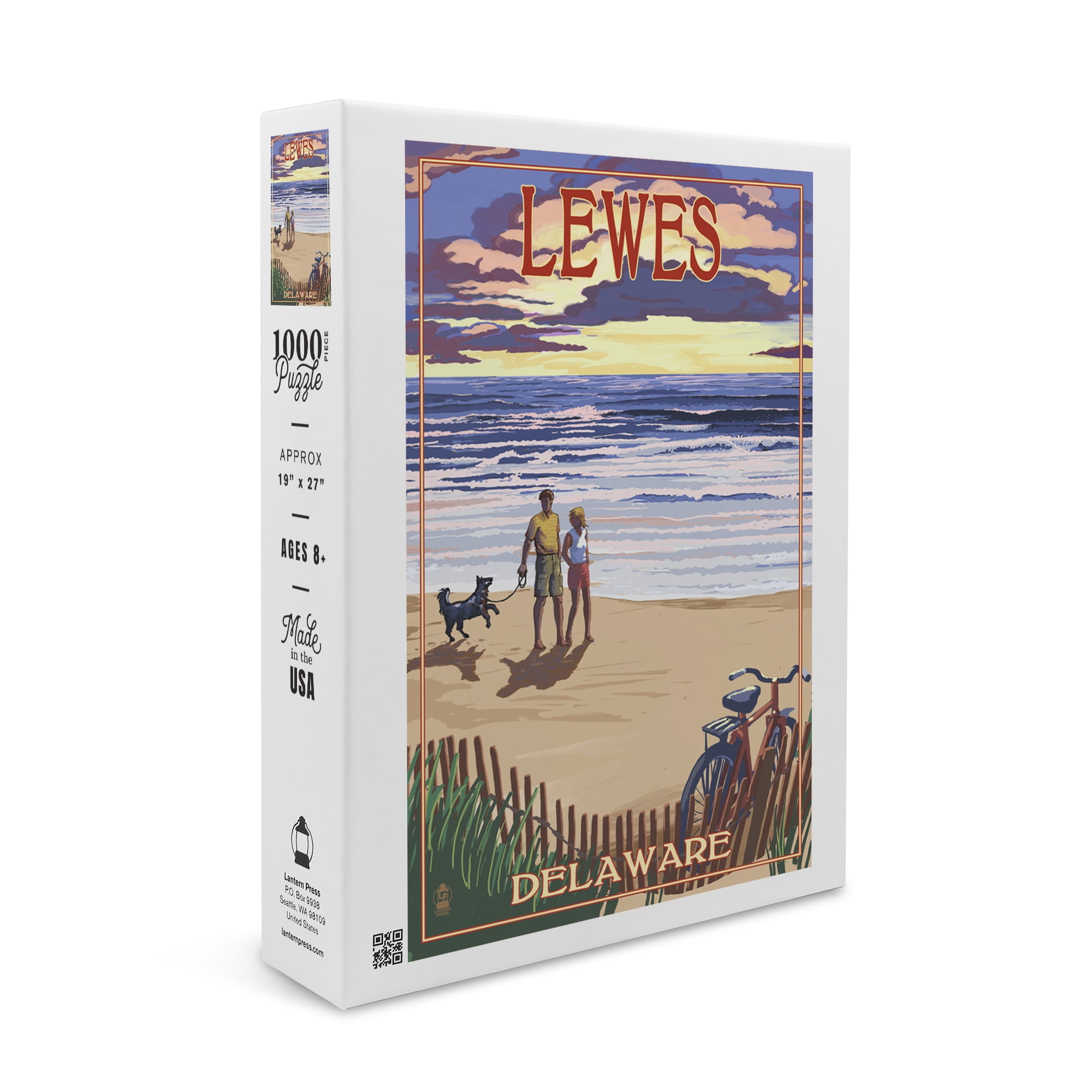 Lewes, Delaware, Beach and Sunset (1000 Piece Puzzle, Size 19x27