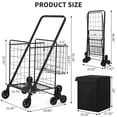 thumbnail image 3 of Studyset Grocery Shopping Cart,Stair Climbing Shopping with Waterproof Basket Liner & 360° Rolling Swivel Wheels,Heavy Duty Utility Cart,Portable Collapsible Grocery for Laundry,Luggage Camping,Black, 3 of 7