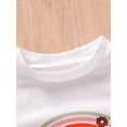 thumbnail image 4 of Caoirhny Baby Girl Father’s Day Romper, Short Sleeve Contrast Color Letter Print Newborn Bodysuit, 4 of 9