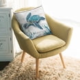 thumbnail image 2 of Throw Pillow Covers 16x16 Inch, Teal Green Sea Turtle Decorative Pillow Cases for Couch Sofa Bed, Summer Ocean Seaweed Wood Grain Cotton Linen Square Home Decor Pillowcases with Hidden Zipper, 2 of 7