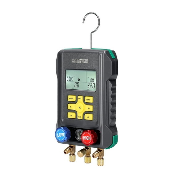 Pressure Gauge Refrigeration Digital Vacuum Pressure Manifold Tester HVAC Tester Air Conditioning Diagnostic Apparatus ,Easy to Use