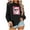 Black, variant on Crew Neck Sweatshirts Wome Christmas Santa Claus Print Shirt Long Sleeve Pullover Loose Tops for Festive