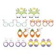 thumbnail image 3 of Gafas de conejito de Pascua con forma de huevo y zanahoria, accesorios para fotos, gafas de conejito de Pascua para bebé 12 piezas estilo A., 3 of 9