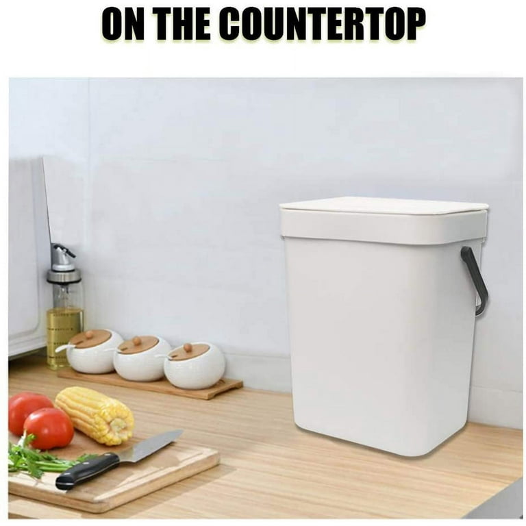 Durmmur Compost Bin Kitchen Counter, Indoor Compost Bin, Includes Inner  Bucket with Sealed Ring Compost Pail, Countertop Compost Bin with Lid,  Compost