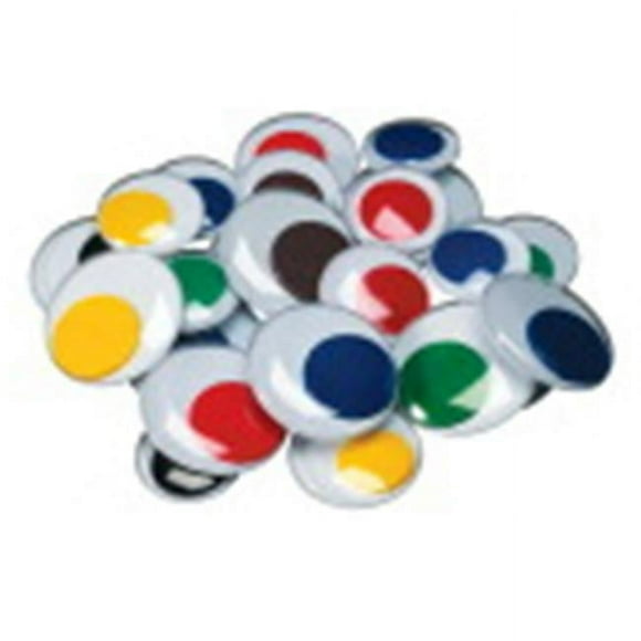Pacon 085862 Chenille Kraft Jumbo Wiggle Eye, Assorted Size, Assorted Color - Pack of 100