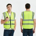 thumbnail image 3 of Lohuatrd 2Pcs Reflective Vest High Visibility Safety Vest Multiple Pockets Zipper Closure Vest for Drivers Workers, 3 of 8