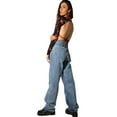 thumbnail image 4 of ITFABS Femmes à Manches Longues Crop Tops, T-shirt Licol Imprimé, Blouse Midriff Baring, 4 of 9