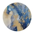 thumbnail image 4 of WYYP Horse Gold Blue Round Tablecloth Full Width Single-Sided Printing 100% Polyester Fiber for Picnic Dining Kitchen Farmhouse White, 4 of 8