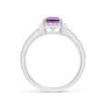 thumbnail image 2 of ANGARA Natural 1.5 ct Amethyst Engagement Ring with Diamond Halo in 14K White Gold for Women (Size-8x6mm) | February Birthstone, Anniversary, Jewelry Gift for Women | Natural Amethyst Ring, 2 of 9