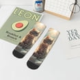 thumbnail image 5 of Uemuo Sunshine Cloud Kitten Printed Crew Socks, Moisture-Wicking Socks, Athletic Socks for Men Breathable Cushion Socks Casual Sport Socks for Running Traveling, 5 of 6