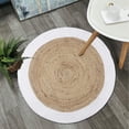 thumbnail image 1 of Handmade Braided Natural Jute Round Rugs Floor Area Rug Size 2 x 2 Feet Round, 1 of 5