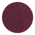 thumbnail image 3 of Unique Loom Solid Shag Collection Area Rug (5' 3" Round Eggplant Purple), 3 of 7