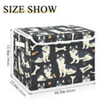 thumbnail image 3 of WOBOGO Lovely Husky Large Collapsible Storage Box Flip Lid Fabric Decorative Organizer Container Basket with Handles 16.5×12.6×11.8in, 3 of 7