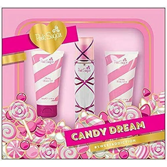Aquolina, Pink Sugar Perfume Gift Set for Women, 3 Pieces