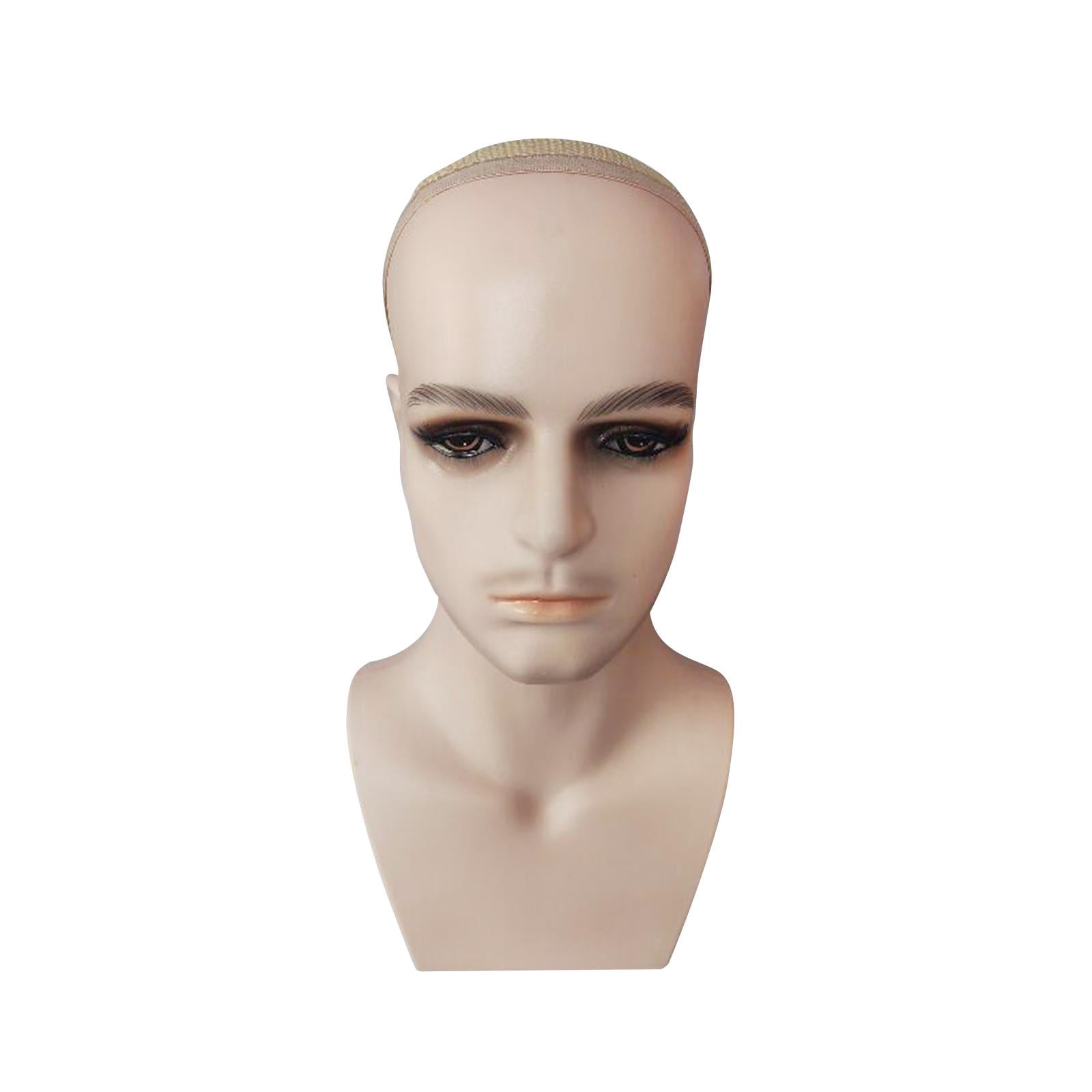 Stgfyxgs Male Mannequin Head with Shoulders Display Stand Beauty Styling Tool Training Head for Hats Businesses Beauty Salon Skin With Beard
