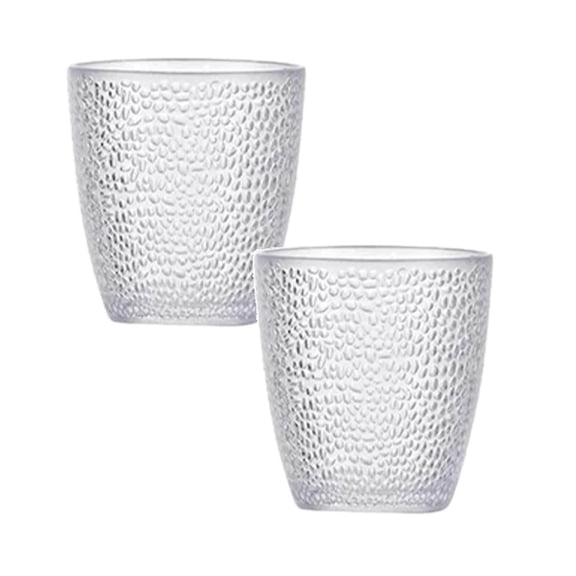 2Pack Acrylic Drinking Glasses Reusable Tumblers Drinkware Unbreakable Water Glasses Cups Stackable & Dishwasher Safe for Home Outdoors Restaurant