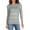 Heather Grey, variant on Buffalo David Bitton Womens Mercer Crew Neck Striped Blouse