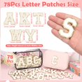 thumbnail image 2 of Parches de tela de chenilla con letras Jollidecor, 78 unidades, color blanco, 2 of 7