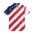 thumbnail image 3 of Men's USA 250th Anniversary American Flag Stripe Polo Shirt Patriotic Casual Short Sleeve America 250 Merchandise, 3 of 6