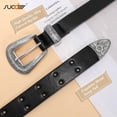 thumbnail image 6 of Women's Leather Belts for Jeans Belt with Vintage Metal Buckle Belt for Women, 6 of 8