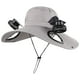 thumbnail image 2 of Sombrero solar de pesca con ventilador para exteriores, para hombre y mujer, con dos ventiladores, 2 of 5