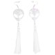 thumbnail image 1 of 1 par de pendientes de moda Pendientes de cabeza alienígena Pendientes de borla larga joyería, 1 of 6