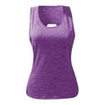 thumbnail image 5 of Women's Workout O-Neck Sleeveless Breathable Backless Tank Yoga Tops Womens Long Sleeve Spandex T Shirt Solid Color Tops for Women Short Sleeve Stretch Tee Blank Athletic Shirts Woman S Workout Top, 5 of 5
