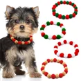 thumbnail image 4 of 1PC Christmas Decorate Pet Bowtie Dog Deer Hair Ball Pet Puppy Adjustable Snowman Necktie Collar for Small Large Dog Accessories, 4 of 5