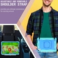 thumbnail image 6 of Kids Durable Handle Case for iPad Air 5th/4th Gen 10.9 inch, Silicone PC Heavy Duty Protection [360 Rotating Ring Stand/Adjustable Shoulder Strap] Tablet Case Cover for iPad Air 5th/4th,Mint+Blue, 6 of 8
