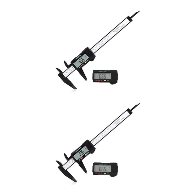 Scienceny Calibrador Vernier pantalla Digital 0-150mm mm/pulgadas pantalla LCD calibre electrónico plástico portátil reiniciable artesanía Typ 2 2piezas Scienceny CBP164231