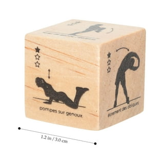  STOFINITY Exercise Dice for Workouts - Wooden Workout Dice,  Enthusiasts Workout Gifts for Women, Fitness Dice for Men, Exercise Gifts  Ideas for Women, Exercise Cardio Fitness Sports for Exercise Games 