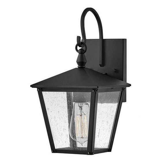 1 Light Small Outdoor Wall Lantern in Traditional Style 7 inches Wide By 13.75 inches High-Black Finish Bailey Street Home 81-Bel-4442249