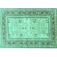 thumbnail image 1 of Ahgly Company Indoor Rectangle Persian Turquoise Blue Traditional Area Rugs, 2' x 3', 1 of 4