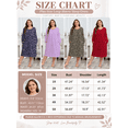 thumbnail image 4 of FEREMO Womens Plus Size Nightgowns Long Sleeve Crew Neck Pleated Night Dress Printed Sleepwear with Pockets, 4 of 9
