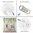 thumbnail image 4 of Farmhouse Spring Shower Curtain, Waterproof Shower Curtains for Bathroom, Retro Bicycles Flowers Vines Butterfly Washable Fabric Bathtub Curtain Set Bath Decor with 12 Hooks Long 72"x84", 4 of 8
