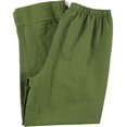 thumbnail image 2 of HC Collection Womens Pintuck Hem Casual Cropped Pants, Green, Medium, 2 of 2
