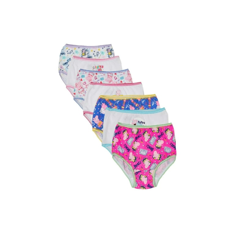 Peppa Pig Toddler Girl Briefs Underwear, 7-Pack, Sizes 2T-4T