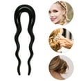 thumbnail image 3 of Unique Bargains 1 Pc Hair Pin U-shaped Hair Accessories 5.12"x1.57" Black, 3 of 5
