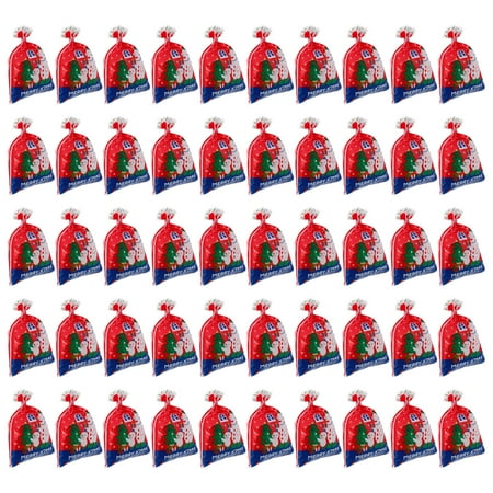 

50 Pcs Cartoon Lightweight Biscuit Bags Christmas Gift Storage Containers