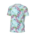 thumbnail image 6 of Wukai Dragonfly Floral Print Men's Short-Sleeved Mesh T-Shirt,Quick-Dry Short Sleeve Workout T-Shirt-X-Small, 6 of 8