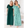 thumbnail image 6 of Only Necessities Plus Size 2-Pack Long Silky Gown, 6 of 6