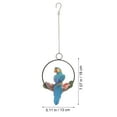 thumbnail image 3 of HOMEMAXS Red Resin and Iron Parrot Decoration Handmade Lifelike Adornment for Home Office or Garden, 3 of 6
