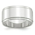 thumbnail image 4 of 14K White Gold 10mm Flat with Step Edge Band Ring Size 10, 4 of 7